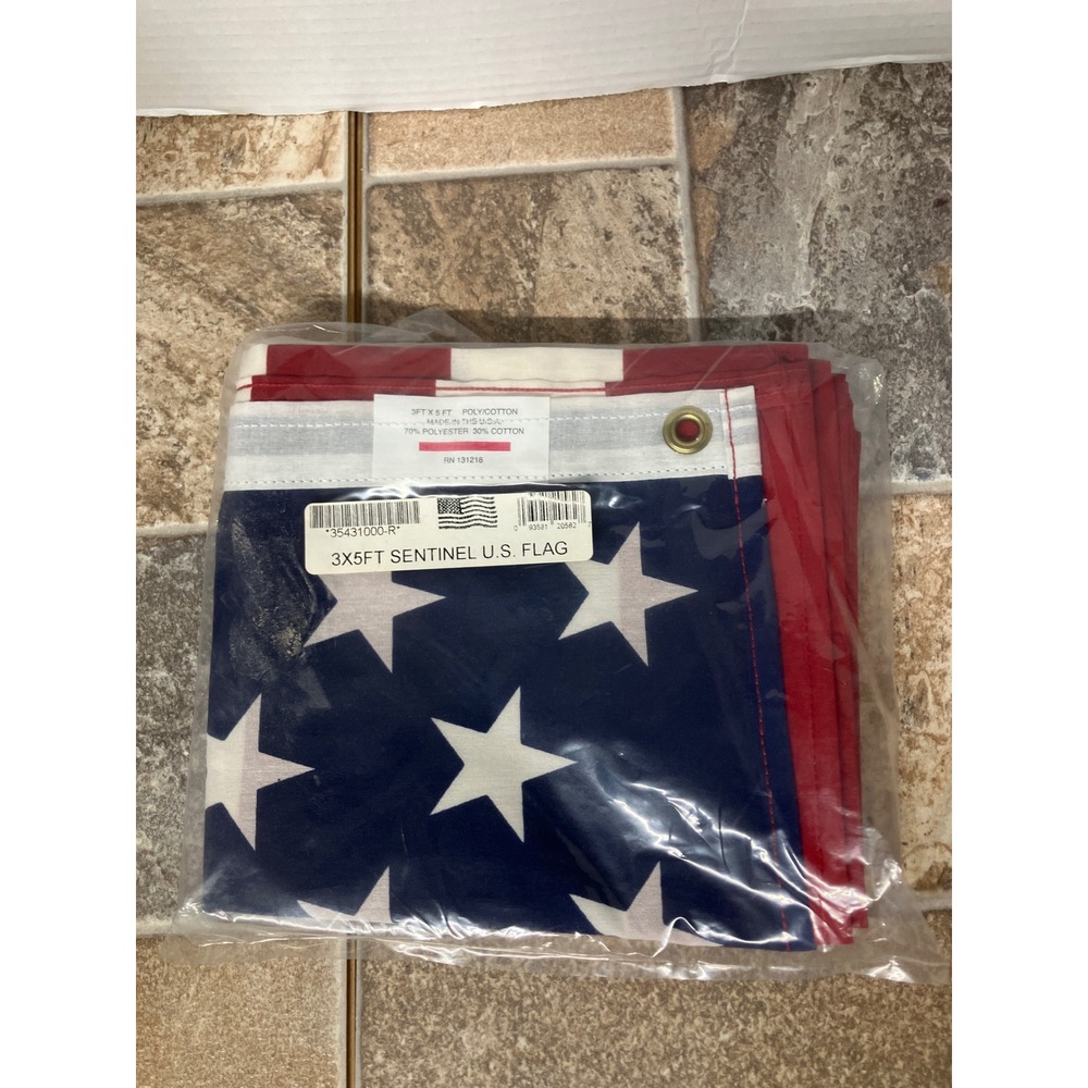 Sentinel U.S. Flag 3x5 ft Poly/Cotton Blend Made in USA